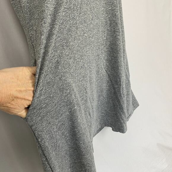 Current Elliott V Neck Trapeze Dress 2 Medium Large Heather Gray Pockets T Shirt - Picture 4 of 14